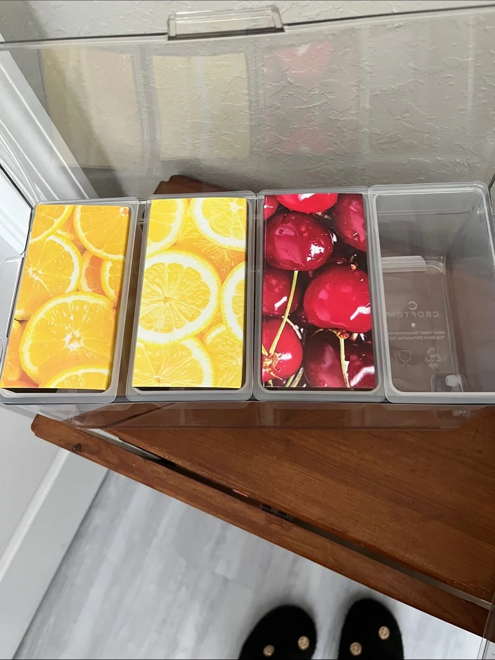 Croton Clear Condiment Caddy Tray  with 4 Removable Trays